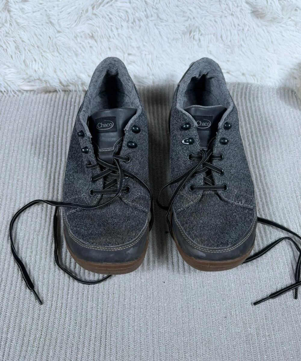 Chaco Kanarra II 2.0 Womens Shoes Sz 10 Gray Gum Knit Suede Sneakers JCH107418